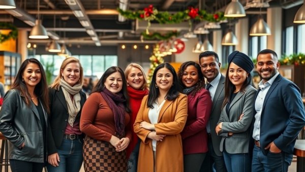 Forsyth County small business growth group of professionals, modern setting.