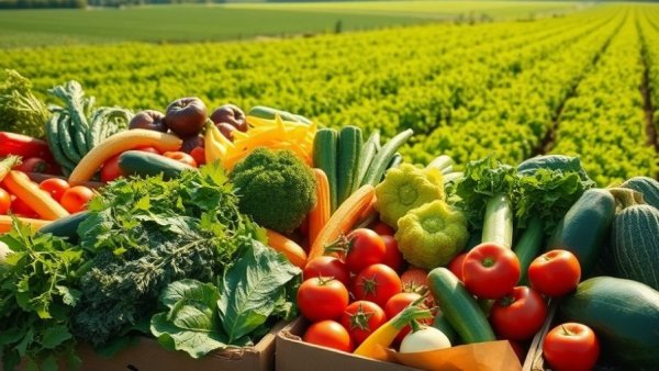 Fresh harvest of vegetables in Michigan farm, emphasizing good food.