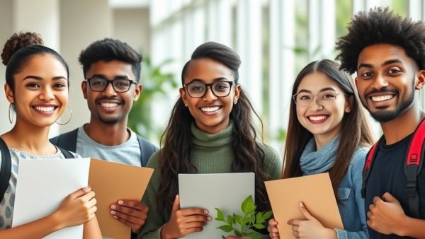 Portrait collage of diverse Marshall Scholarship winners from Harvard, smiling.