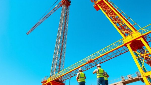 Michigan transportation construction updates with crane and workers on site.