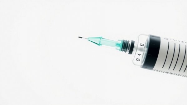 Syringe drawing liquid from vaccine vial, close-up.
