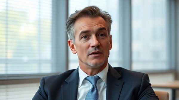 Mature man discussing senior property tax exemptions Texas in an office.