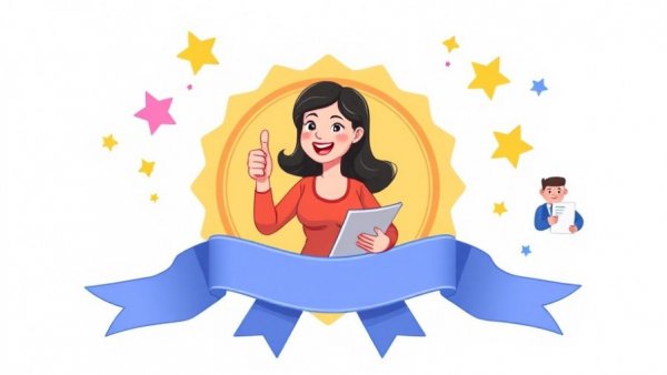 2026 AI in HR recognition, cartoon illustration with badge and people.