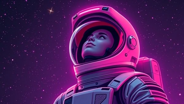 Retro-futuristic astronaut gazing at stars in digital art, Predictions for Entrepreneurs in the New American Economy.