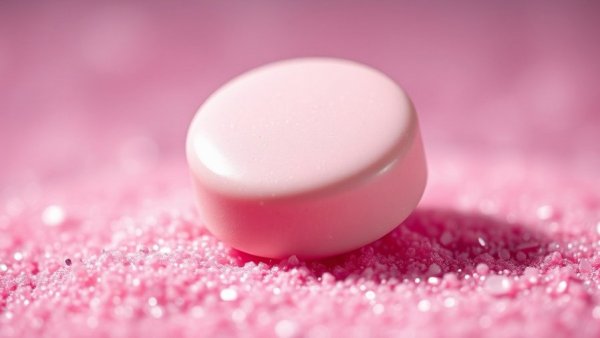FDA approves Addyi for postmenopausal women: pink pill on glitter.