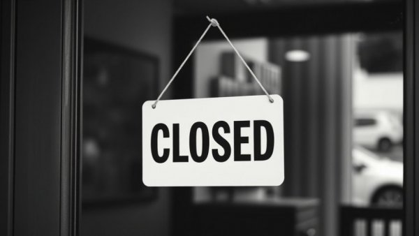 Closed sign indicating Central Michigan Health Department holiday closures.