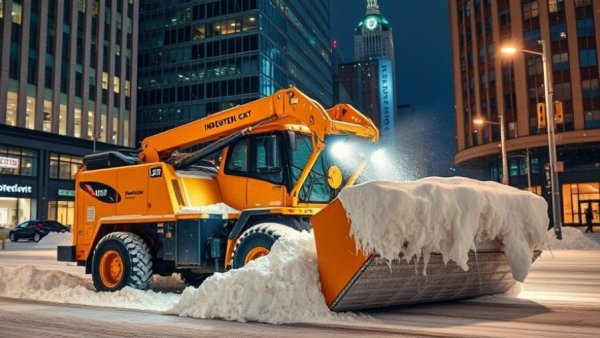 Snow removal equipment in action, Sioux Falls snow removal budget.