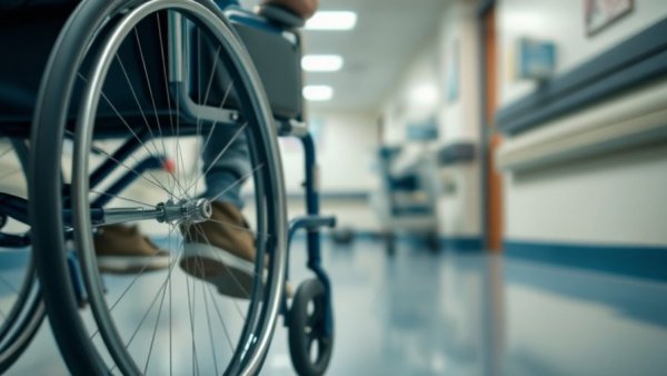 Person in wheelchair in hospital, Medicaid fraud DeKalb County context.