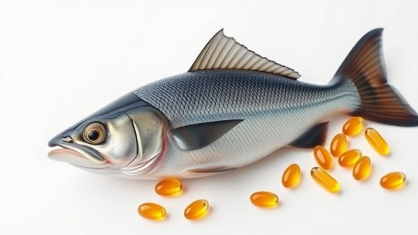 Illustration of fish and omega-3 capsules highlighting deficiency.