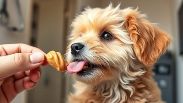 Dog being cared for in veterinary clinic, West Michigan expansion.