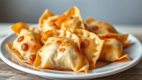 Golden brown pierogi on a plate from a popular Metro Detroit Polish restaurant.
