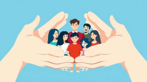 Illustration symbolizing elderly support services in Muskegon.