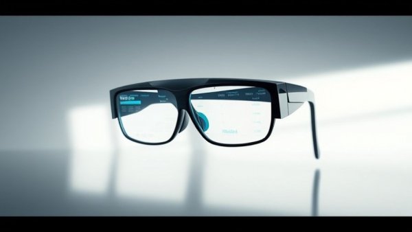Futuristic AR glasses in wearable technology market.