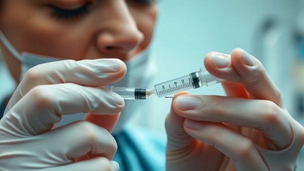 Medical professional administering vaccine in Michigan medical care services.