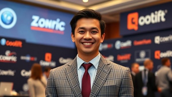 Cheerful man at event discussing 'Karate Kid Franchise Future'.