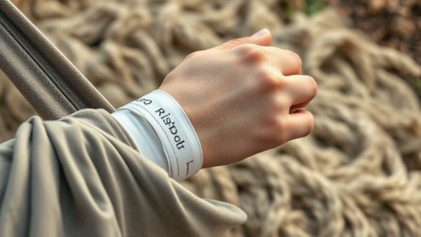 Close-up of bandaged arm in sling, highlighting martial arts injury prevention techniques.