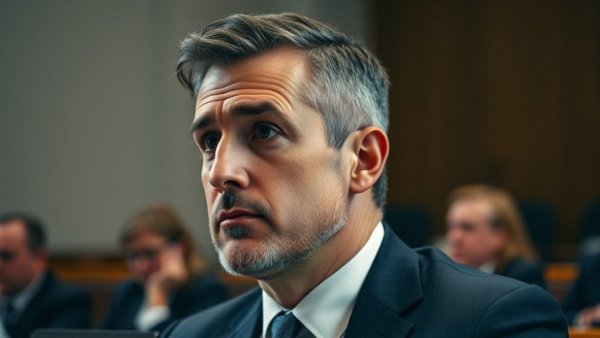 Focused professional in formal setting, related to real estate safety practices.