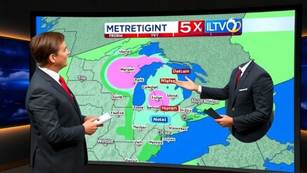 Holiday travel Metro Detroit weather forecast with varied conditions.