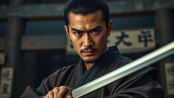 Pawan Kalyan Kenjutsu Induction with samurai attire and katana.