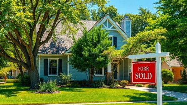 Irvington real estate market success with sold sign.