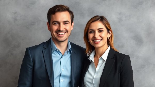 Two professionals for organizational change management for AI success.