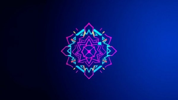 Modern tech logo with blue gradient background for attention market investment