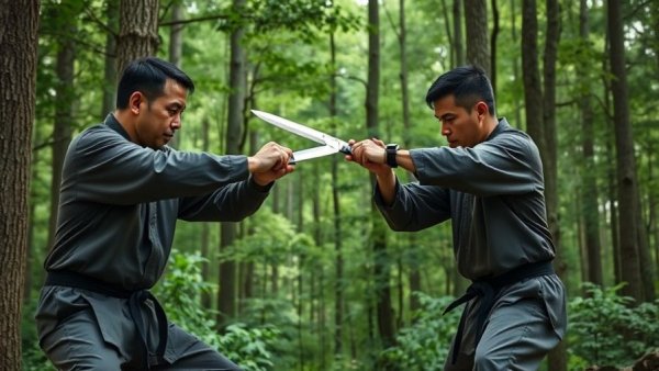 Dekiti Tirsia Siradas Kali self-defense training in forest