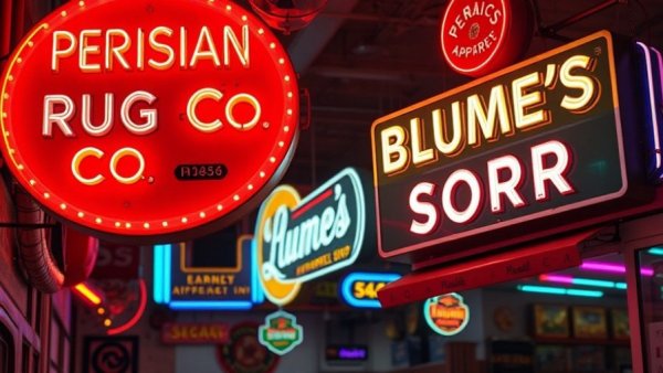 Nostalgic neon signs display the history of small businesses in America.