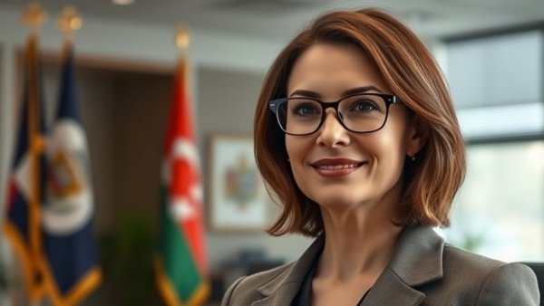 Professional woman in office setting for contracting efficiency review.