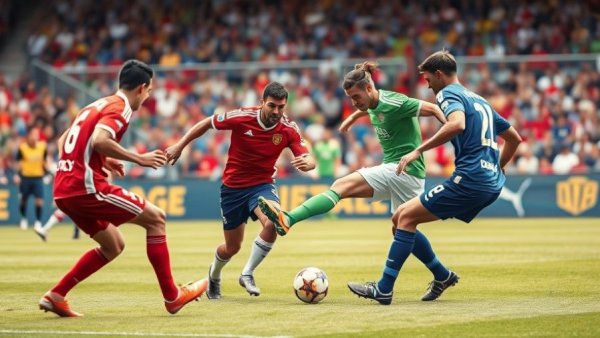 Manchester United vs Manchester City intense soccer match in action.