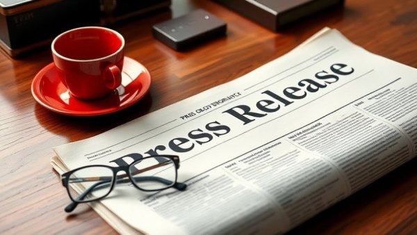 Press release in newspaper with coffee on wooden desk, property management services in Salinas.