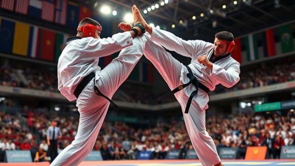 UNESCO taekwondo heritage showcased in competitive match.