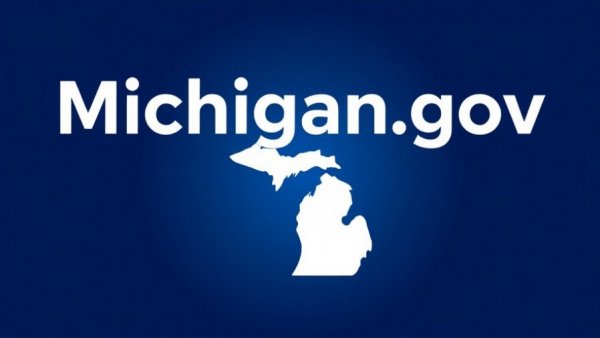Michigan.gov logo on gradient background for Michigan child welfare reforms