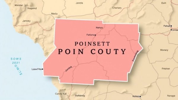 Poinsett County map in detail, clear boundaries and labeling.