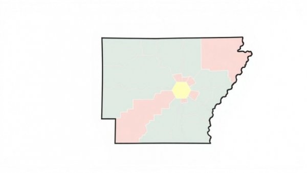 Minimalistic map of Poinsett County, Arkansas