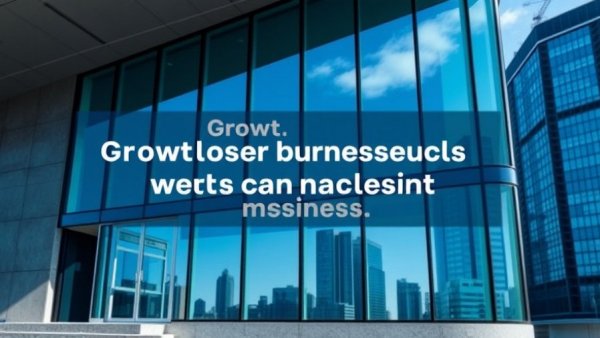 Modern building with text about rental property oversight services.