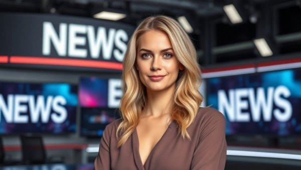 Blonde woman in news studio related to Michigan real estate assessments.