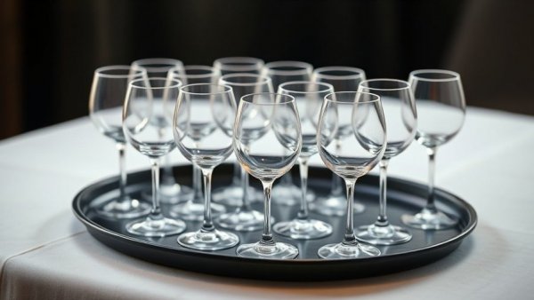 Elegant wine glasses at a Detroit bar event.