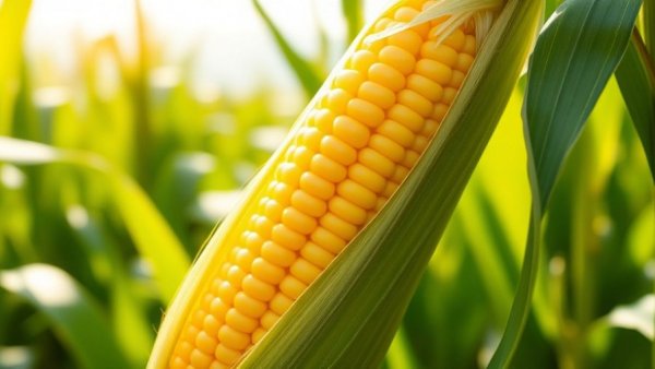 Ripe corn in sunlight highlighting food security in Venezuela.