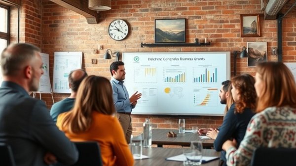 Workshop on Michigan startup business investment opportunities with diverse group discussing grants.