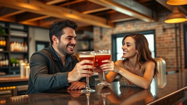 People enjoying drinks at a bar, Michigan Craft Beverage Council grants.