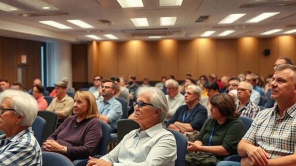 ICE agreement protest in Jackson County MI meeting room.