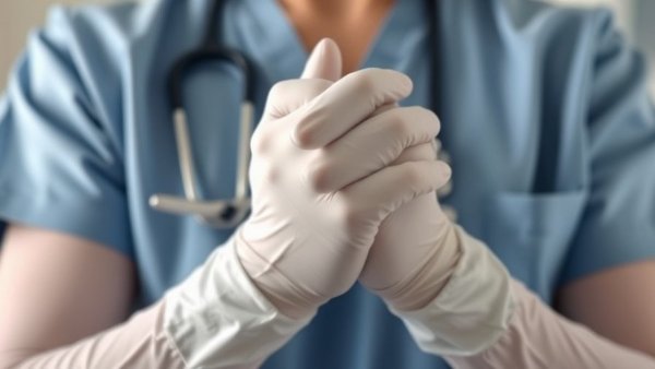 Medical professional in blue scrubs at after-hours acute care clinic.