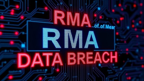 RMA of Michigan data breach alert with futuristic digital theme.