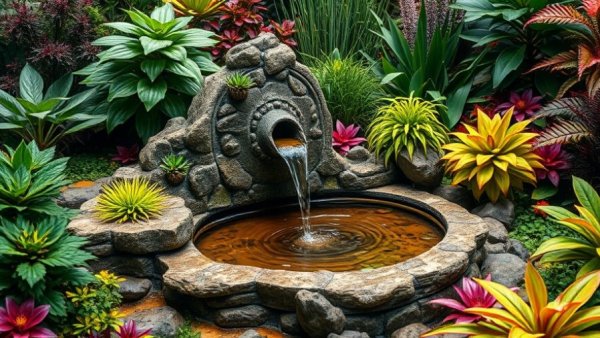 Vibrant garden decor in lawn care services Shelby MI