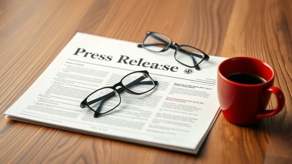 Minimalist office desk featuring a press release and coffee, rental property oversight services.