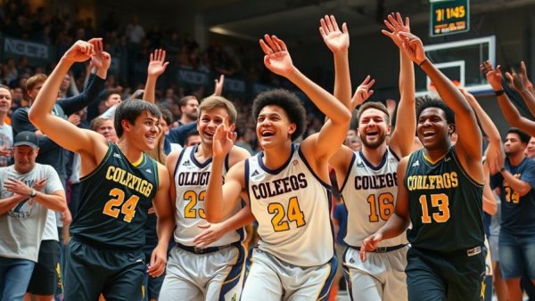 Michigan State basketball players in action celebrating a game moment.