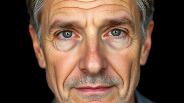 Portrait of a middle-aged man with a neutral expression in a photorealistic style.