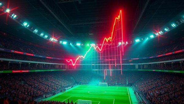 Vibrant graph in packed stadium symbolizing toughest places to play in North America.