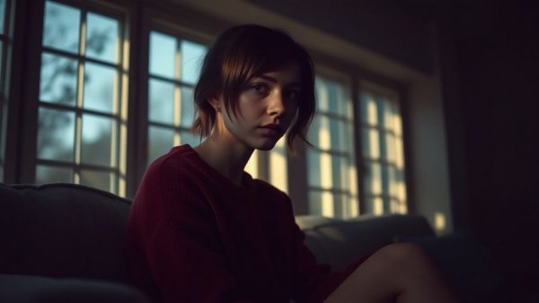 Young woman reflecting Trump's travel ban impact on international students.